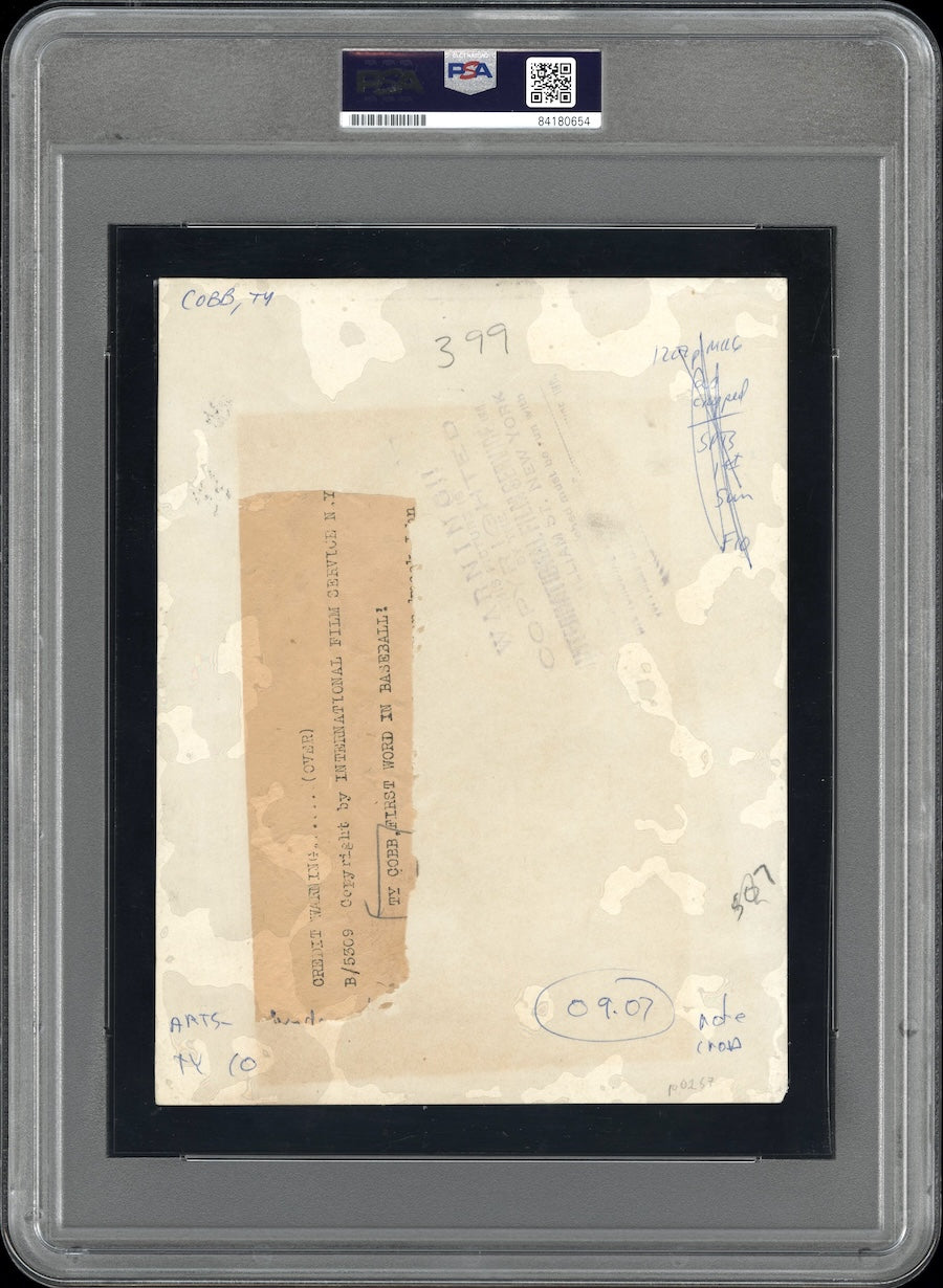 Ty Cobb 1915 Cobb’s Most Iconic Portrait Type 1 Original Photo PSA/DNA