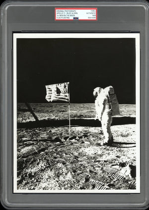 Apollo 11 1969 NASA Type 1 Original Photo PSA/DNA *Flag Planting*