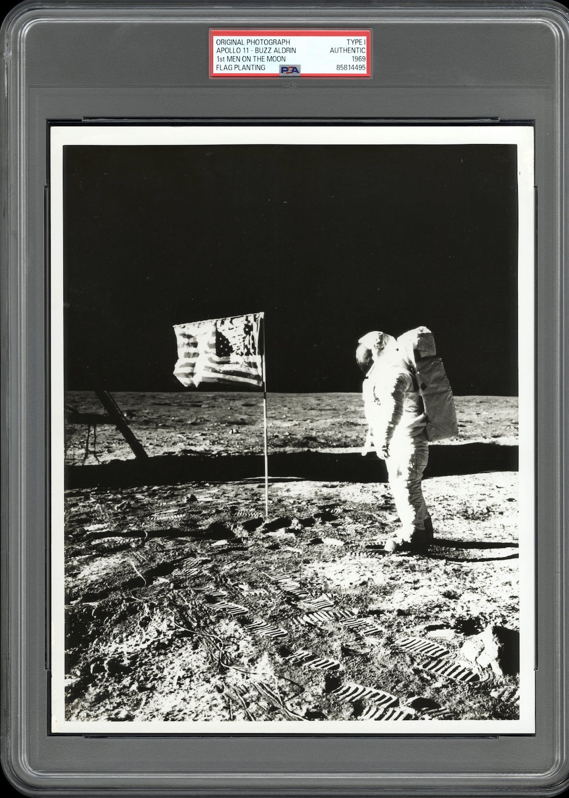 Apollo 11 1969 NASA Type 1 Original Photo PSA/DNA *Flag Planting*