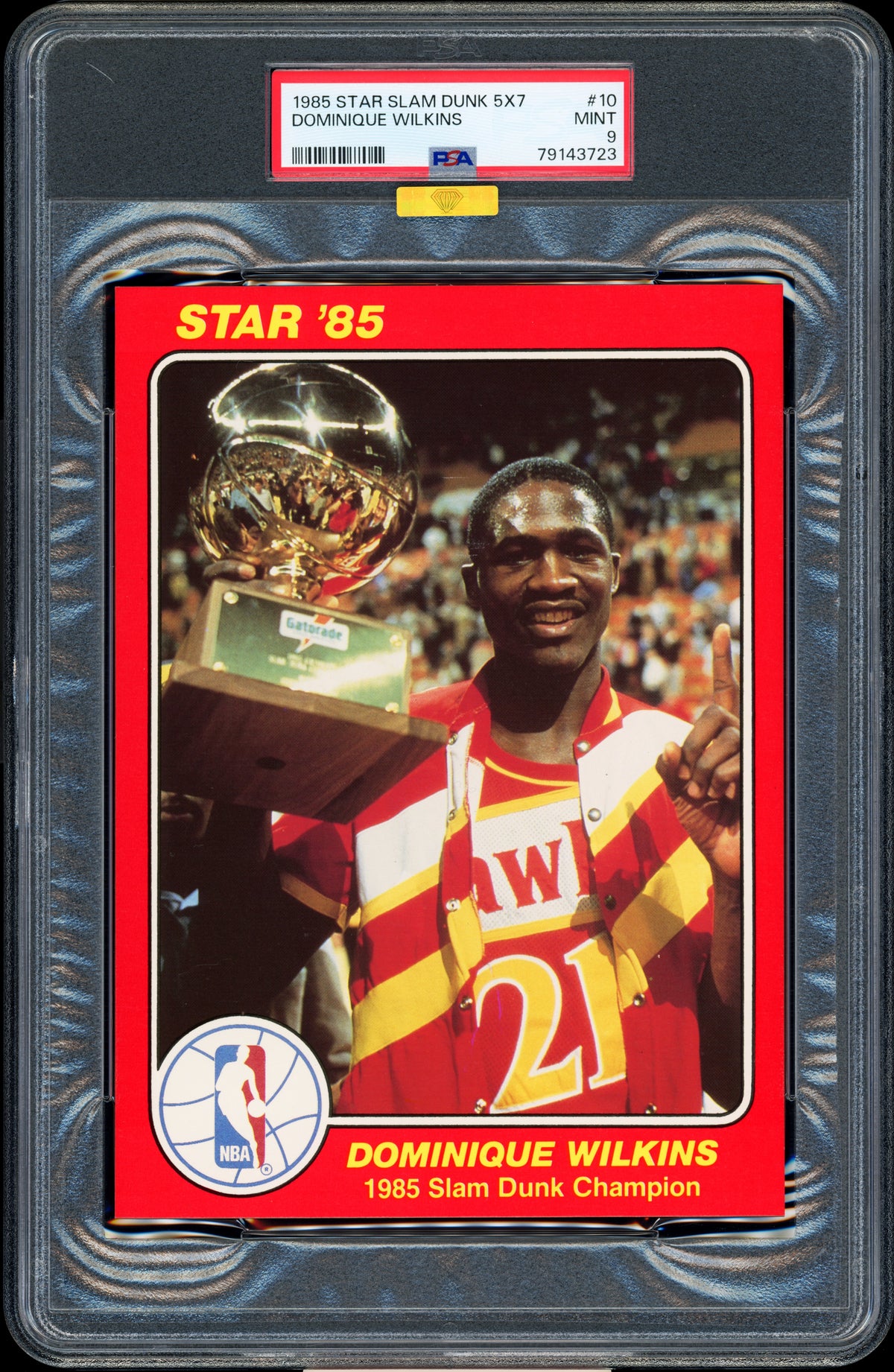 Dominique Wilkins 1984-85 Rookie Star Slam Dunk Supers PSA 9 Extremely High-End
