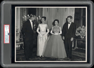 John F Kennedy & Queen Elizabeth Buckingham 1961 Type 1 Original Photo PSA/DNA