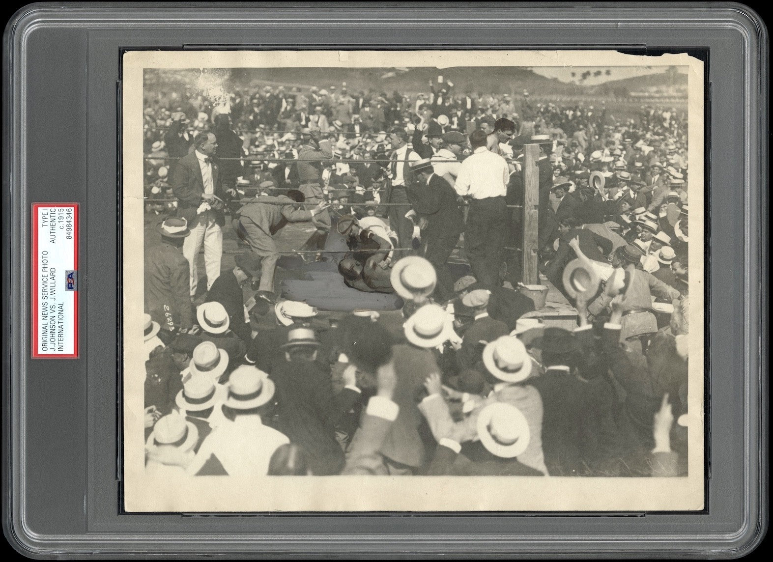 Jack Johnson vs. Jess Willard 1915 Type 1 Original Photo PSA/DNA KO 26th Round!