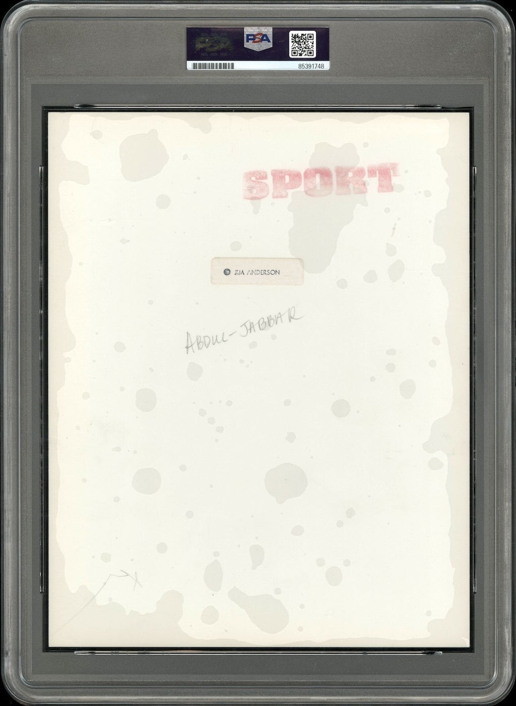 Kareem Abdul-Jabbar 1976 LA Lakers NBA MVP Type I Original Photo PSA/DNA