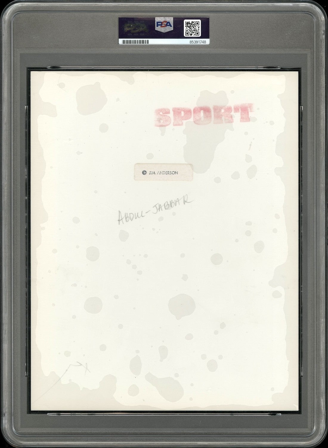 Kareem Abdul-Jabbar 1976 LA Lakers NBA MVP Type I Original Photo PSA/DNA