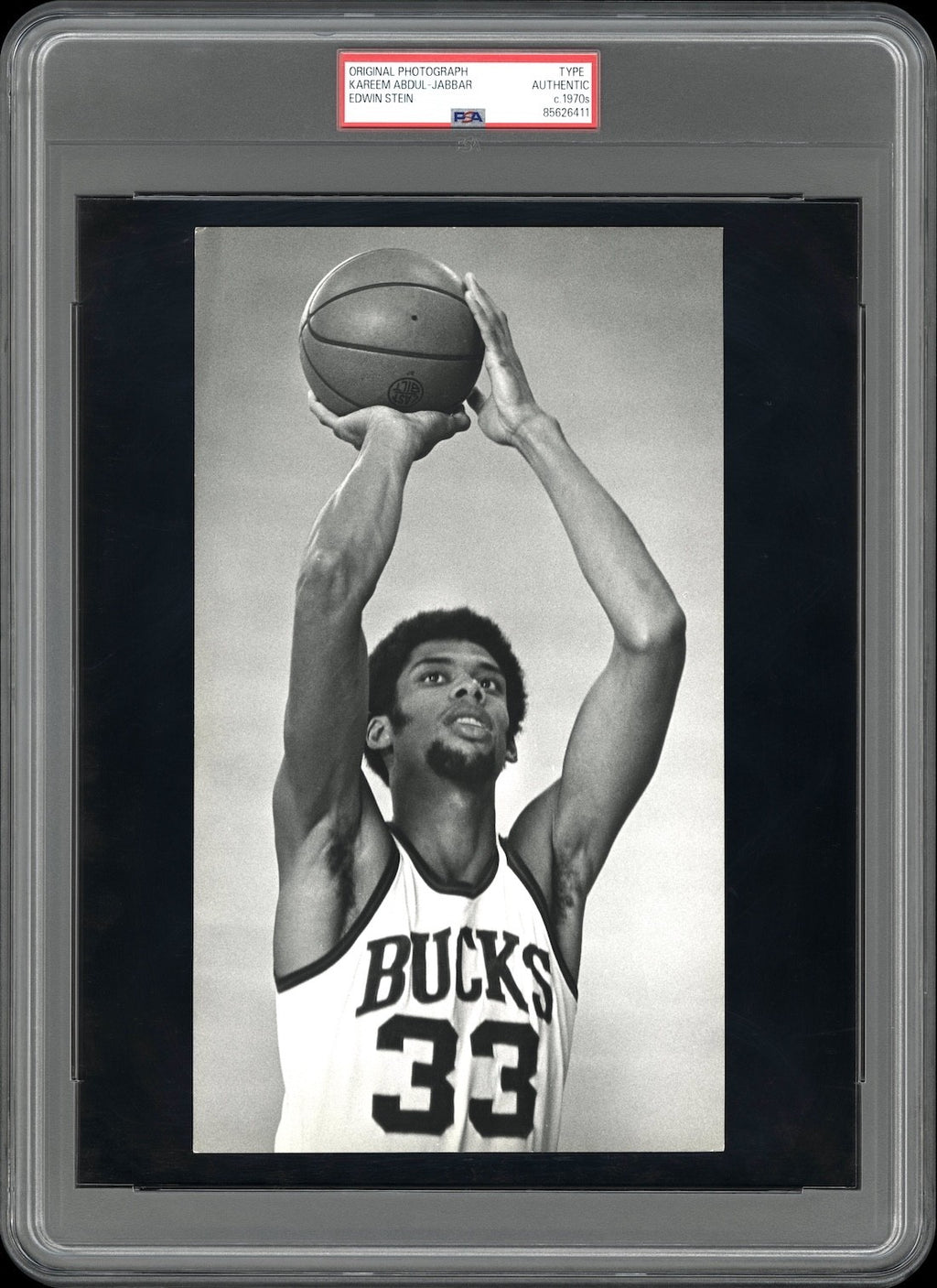 Kareem Abdul-Jabbar 1970's Milwaukee Bucks Lakers Type 1 Original Photo PSA/DNA