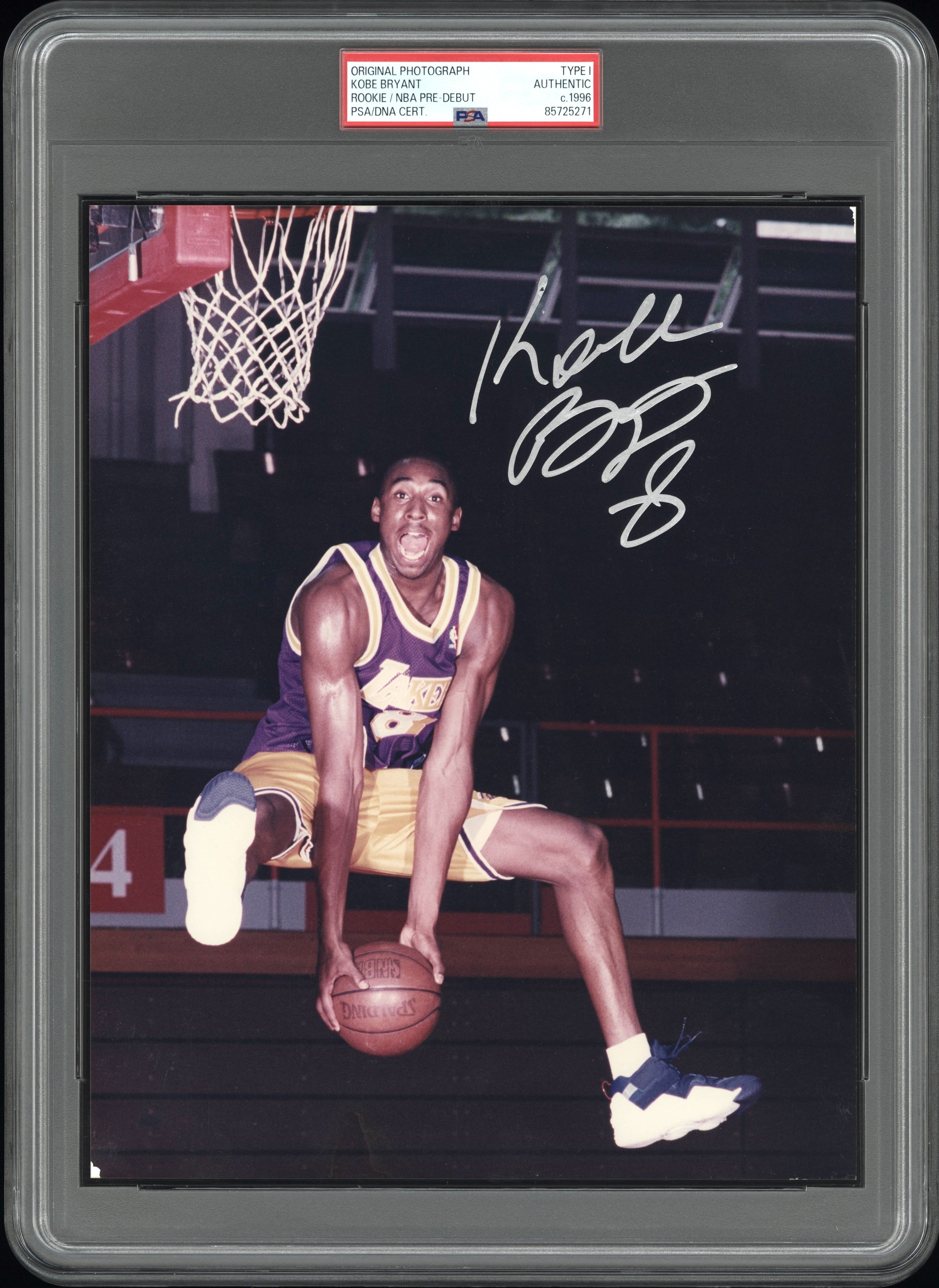 Kobe Bryant 1996 Rookie Type I Original Photo PSA/DNA *Lakers Debut w/AUTO*