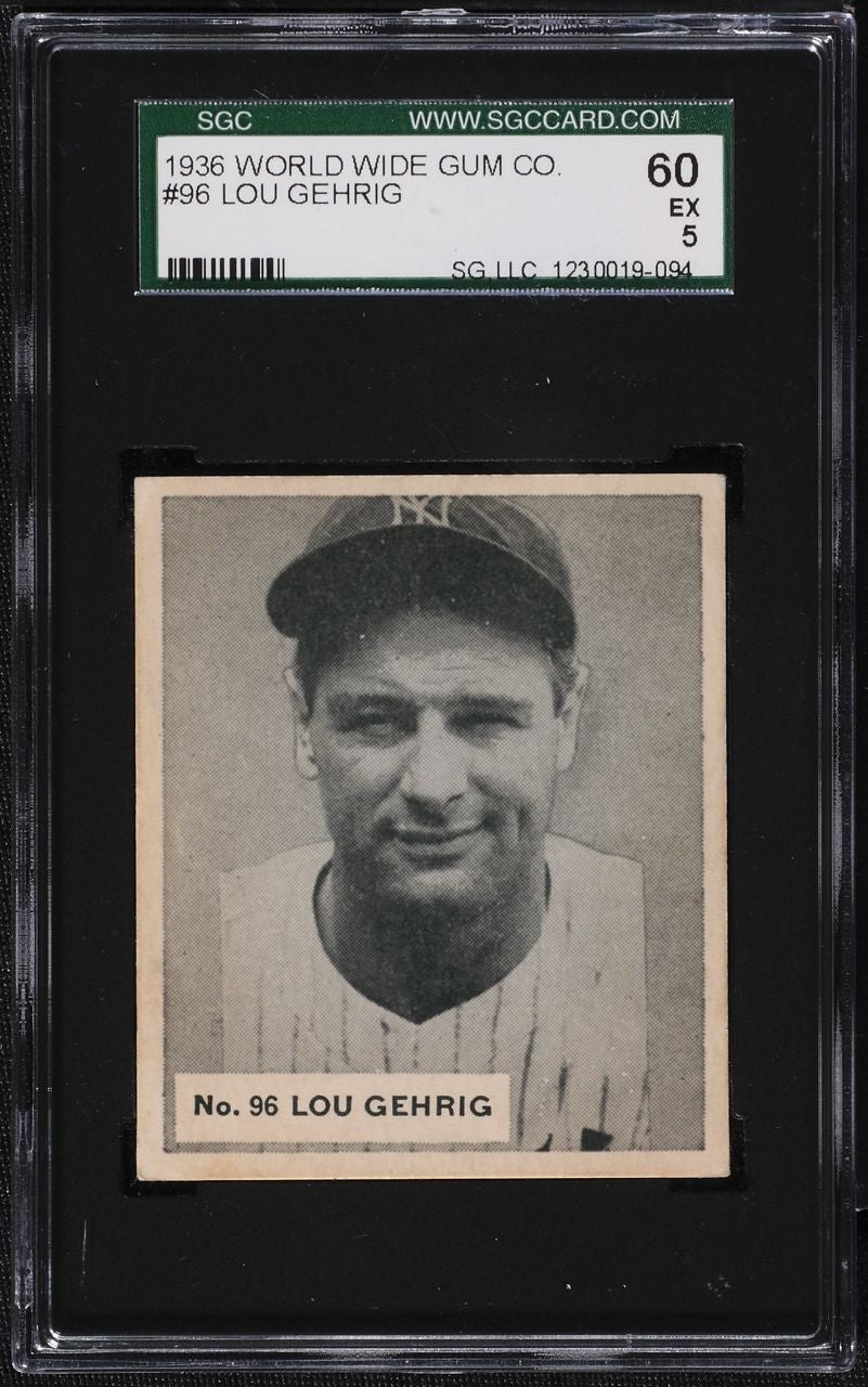 Lou Gehrig 1936 Type I Original Photo PSA/DNA *World Wide Gum Card Image* RARE!