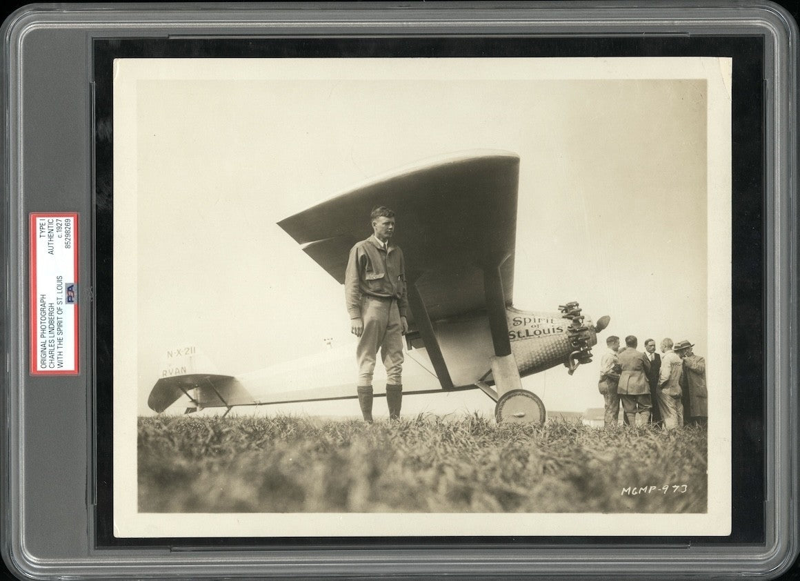 Charles Lindbergh 1927 Type 1 Original Photo PSA/DNA *w The Spirit of St. Louis*