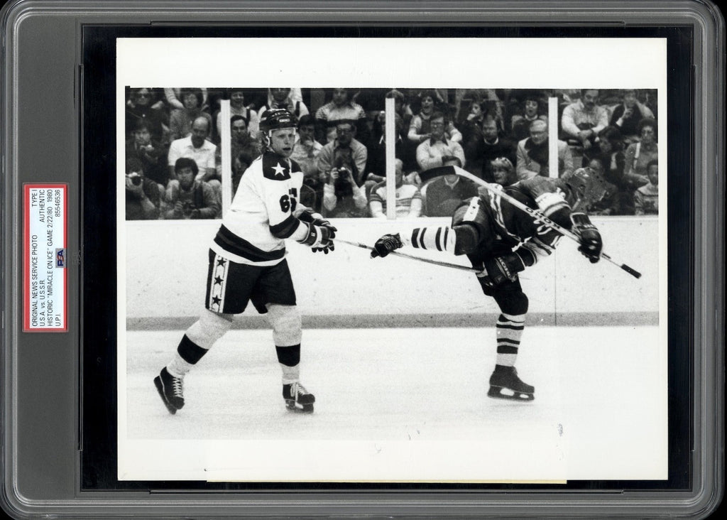 "Miracle on Ice" 1980 USA vs. USSR Olympics Type 1 Original Photo PSA/DNA *RARE*