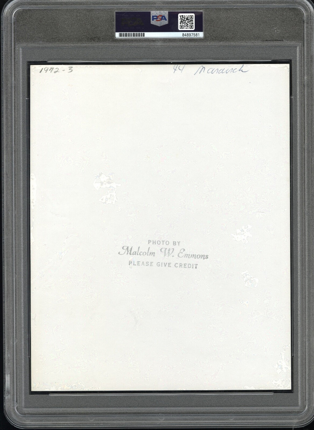 Pete Maravich 1972 Atlanta Hawks Type I Original PSA/DNA Photo Malcolm Emmons