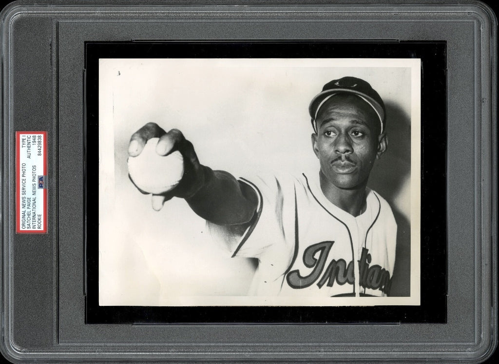 Satchel Paige 1948 Rookie Cleveland Indians Type I Original Photo PSA/DNA