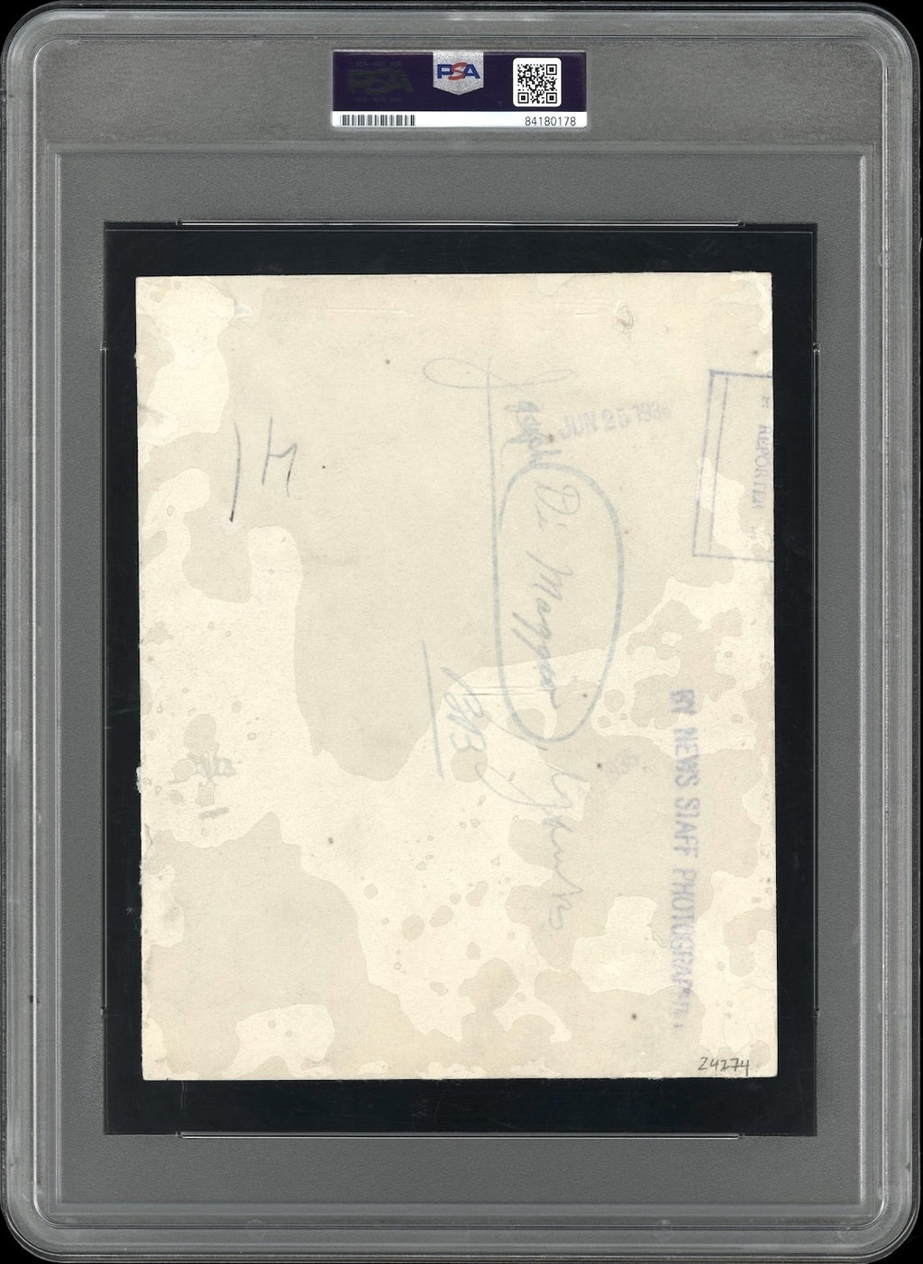 Joe DiMaggio 1936 Comics Style Yankees Type I Original Photo PSA/DNA *Rookie*