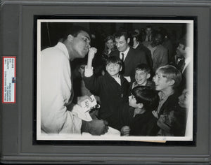 Muhammad Ali 1970 Boxing Type I Original Photo PSA/DNA *Having fun with kids*