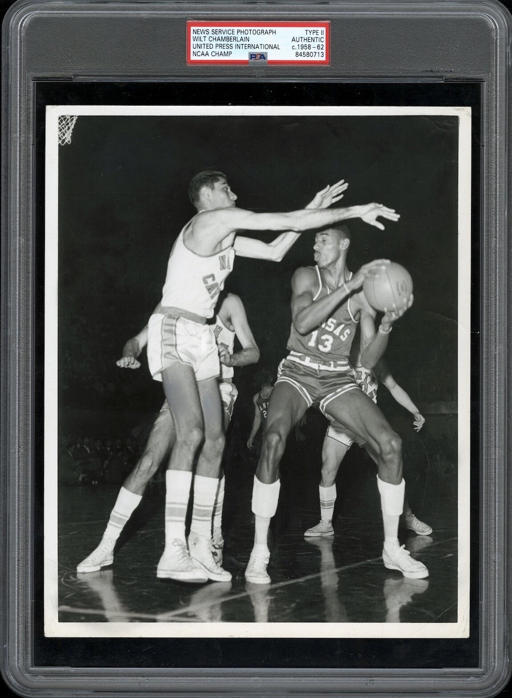 Wilt Chamberlain 1957 NCAA Finals Kansas NC Type II Original Photo PSA/DNA RARE!