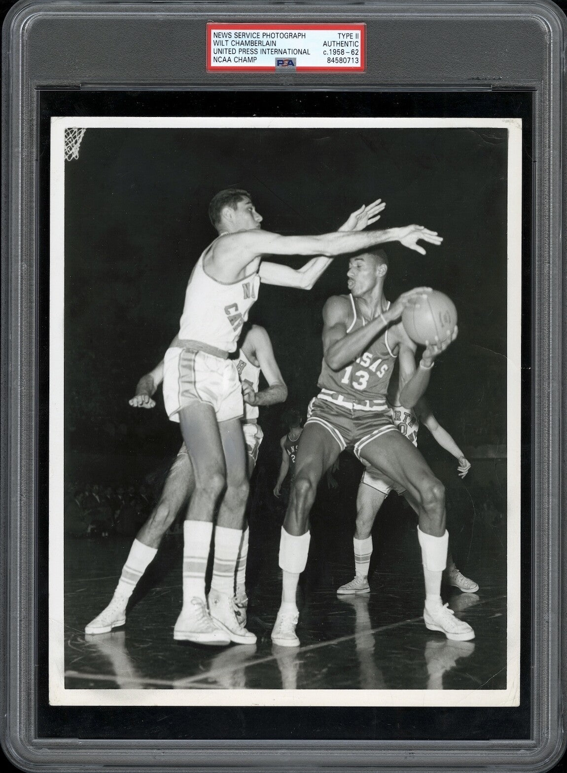 Wilt Chamberlain 1957 NCAA Finals Kansas NC Type II Original Photo PSA/DNA RARE!